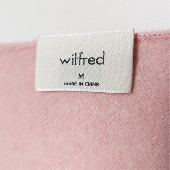 WILFRED Santorini Cardigan Sweater Cashmere Wool Dawn Pink M Medium Aritzia - Picture 14 of 16